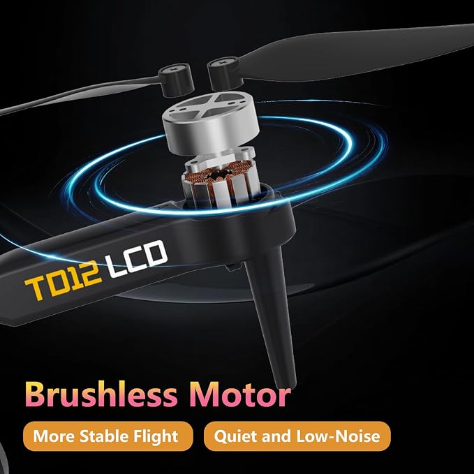Drone with Camera LCD Screen RC FPV Drone with Brushless Motor Professional Live Video UHD, Drones for Adults Foldable Mini Quadcopter for Beginners, 360° Flips Support 32G SD Card MAX Under 250G Gifts