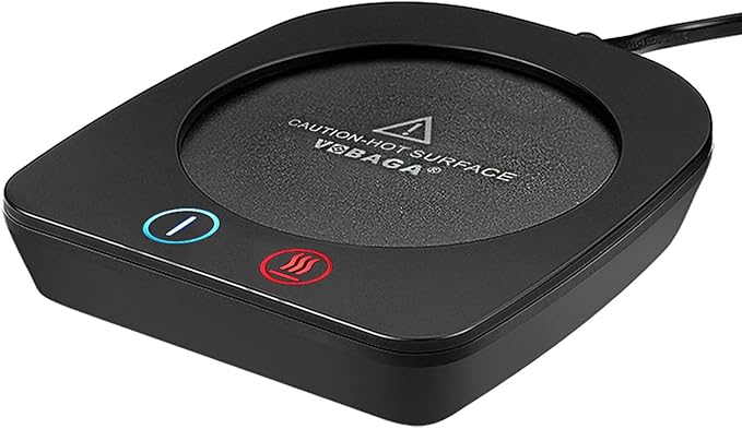 VOBAGA Mug Warmer& Coffee Mug Warmer for Office Desk Use, Candle Warmer with Three Temperature Settings, Coffee Warmer Plate for Cocoa Tea Water Milk with Auto Shut Off After 4 Hours, for Ideal Gifts
