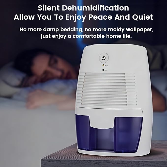 Small Dehumidifier for Home, 17oz Compact Water Tank, Mini Dehumidifier with Auto Shut off for Bathroom Basement Closet Garage RV
