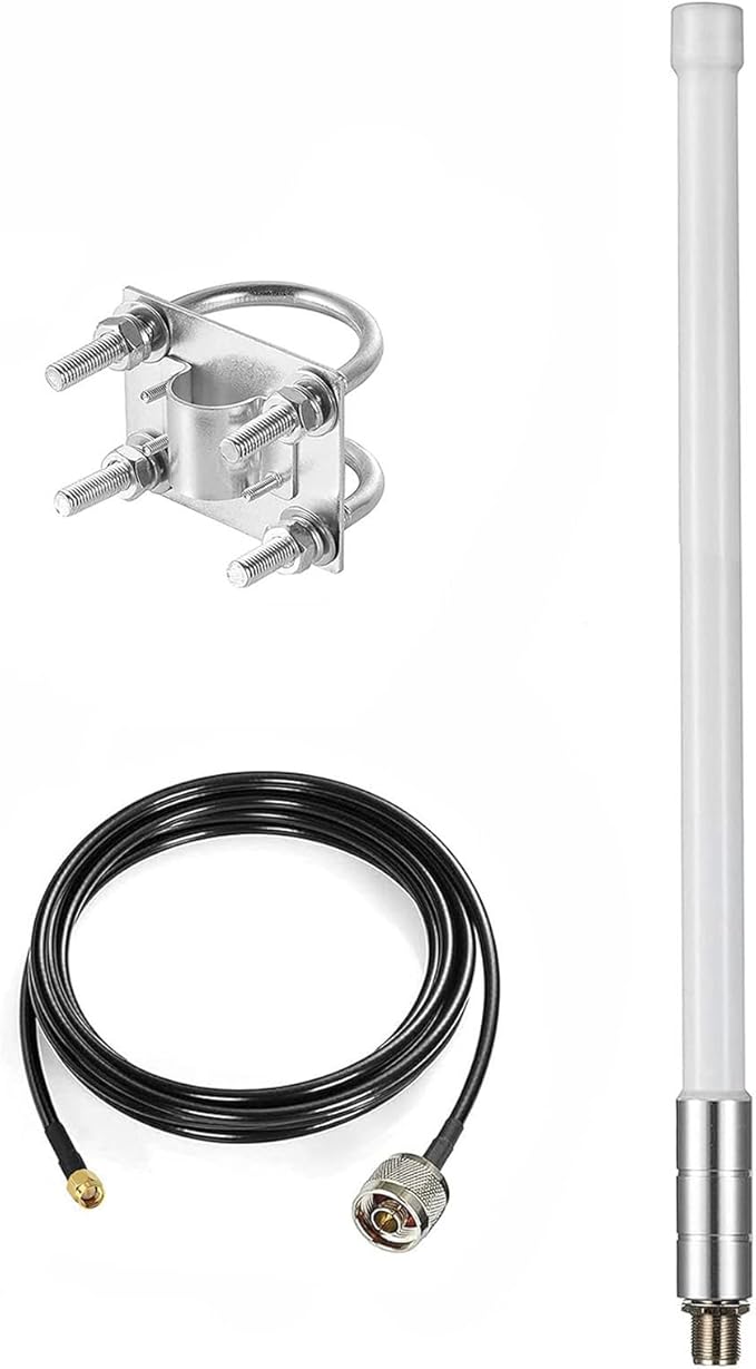 1090MHz 978MHz Dual Band ADS-B Antenna Flightaware Outdoor 5dBi Fiberglass Antenna with 10ft Extension SMA Cable, Increase Catching Distance and Number, Eifagur