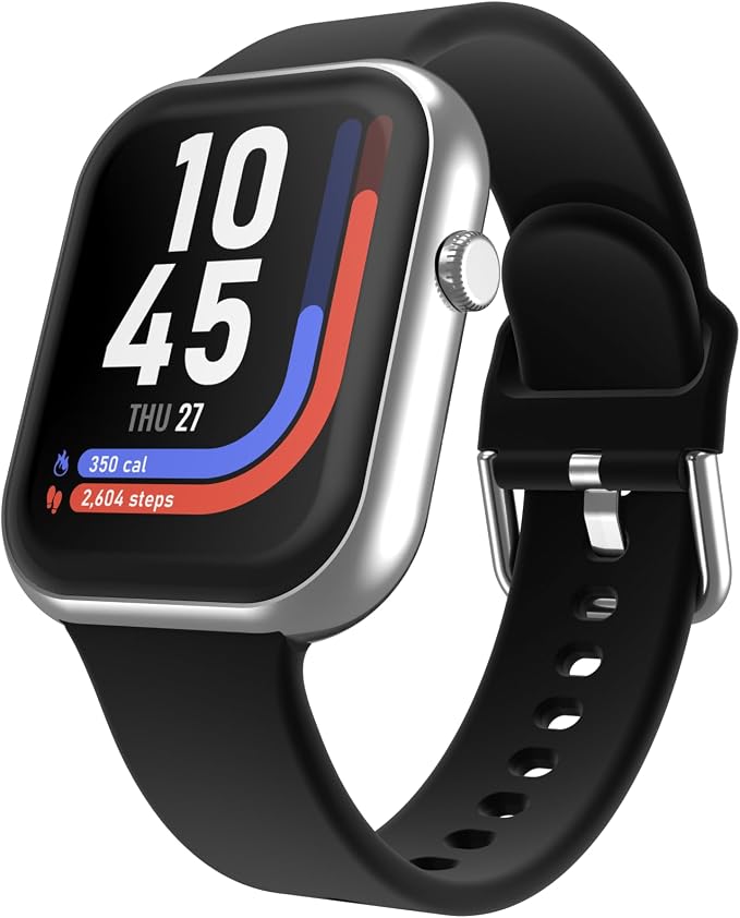 iTouch AIR 5 Smartwatch, 1.85" AMOLED Display, Bluetooth Calling, 100+ Sports Modes, Heart Rate, SpO2, Sleep & Stress Tracking, Water Resistant, 7-Day Battery Life, for Android & iPhone