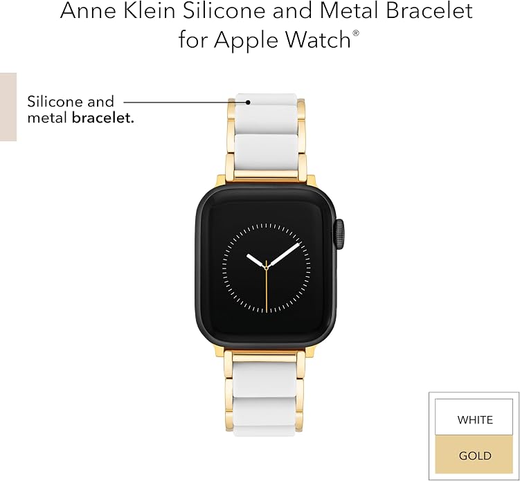 Anne Klein Silicone Adjustable Bracelet for Apple Watch