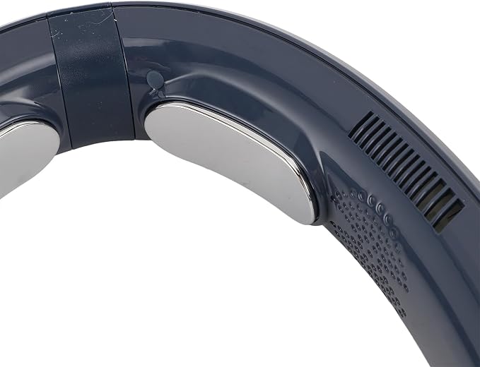 Haofy Rechargeable Bladeless Neck Fan, Portable Cooling Air Conditioner for Outdoor Work, Gym, Office, Travel, Lawn Trimming, Yard Work, 3 Heating Modes (Navy Blue 4)