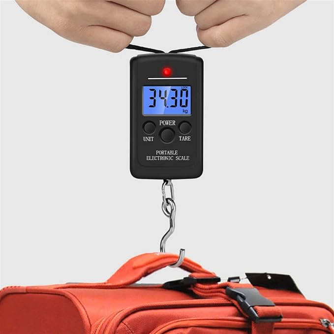 Utility Bathroom Scale Portable Hanging Scale Digital Scale Blue Backlight Electronic Fishing Weights Pocket Scale Luggage Scales Hook Scale Weighing