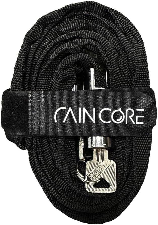 RAINCORE Keyed Bike Cable Lock – Lightweight Cut-Resistant Composite Fiber Security Cable – Anti-Theft Heavy Duty Bicycle Lock – 59inch (150cm), 0.45lb – Patented in Korea (59 inch)