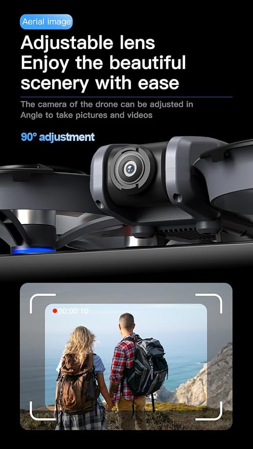 VR FPV Drone with Camera and VR Glasses for Beginners, Brushless Motor, Altitude Hold, Optical Flow Positioning, One Key Takeoff/Landing, APP Control, First-Person View Drones, RC Quadcopter with LED Lights 2 Batteries, Beginners Friendly Drones Cool G...
