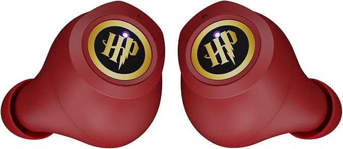 iJoy Harry Potter Gryffindor Wireless Bluetooth Earbuds with Charging Case, Built-in Mic, 30 Hr Playtime, Officially Licensed | Harry Potter Gifts for Women, Men, Teens, Kids & All Fans of Gryffindor