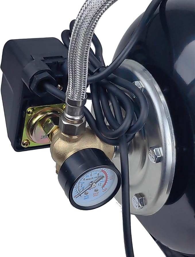 1.6HP Shallow Well Pump with Pressure Tank, 898GPH, 115V,Stainless Steel Automatic Water Booster Jet Pump, 157.5FT Centriffugal Pump for Home Garden Lawn Sprinkler Irrigation