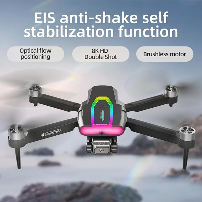 GPS Drone with 8K HD Camera & Dual-Axis Gimbal Stabilization | 25 Min Flight, Auto Takeoff/Landing, Brushless Motors | Pro Drone for Adults