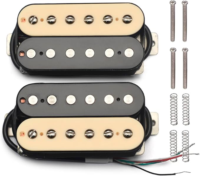 SAPHUE Alnico 2 Electric Guitar Pickup N-50 7-8K/B-52 8-9K Humbucker Alnico II Pickup Double Coil Pickup Guitar parts (Zebra)
