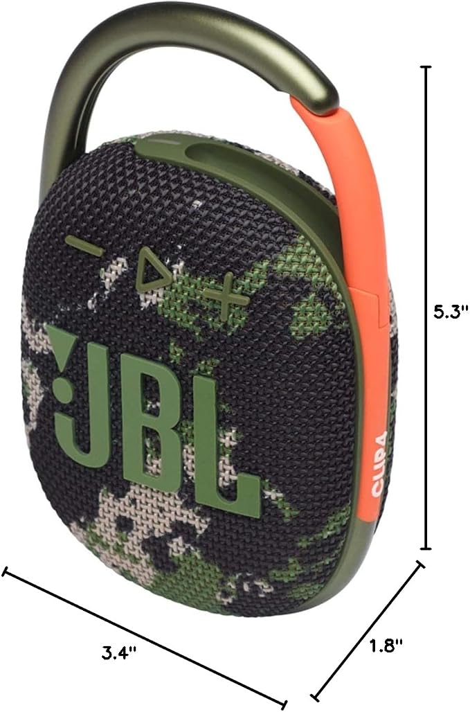 JBL Clip 4 Ultra-portable Waterproof Speaker (Squad) (Renewed)