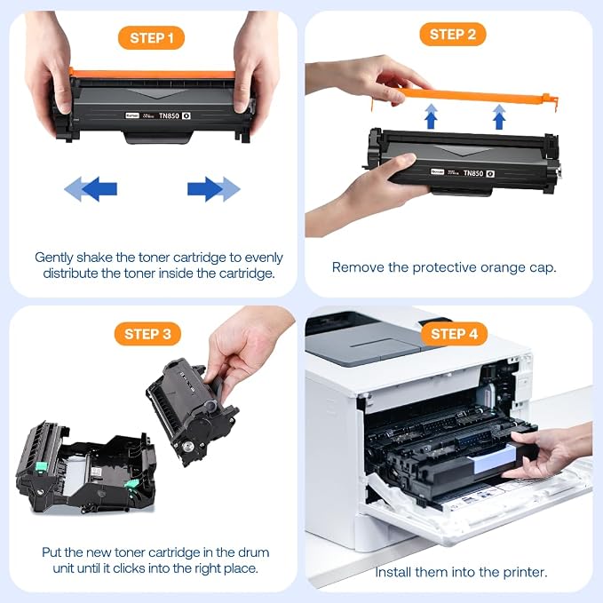 TN850 Toner Cartridge & DR820 Drum Unit Compatible for Brother TN850 TN-850 DR820 DR-820 Replacement for Brother DCP-L5500DN DCP-L5650DN HL-L6200DWT HL-L6400DW MFC-L5700DW MFC-L5800DW Printer (3pack)