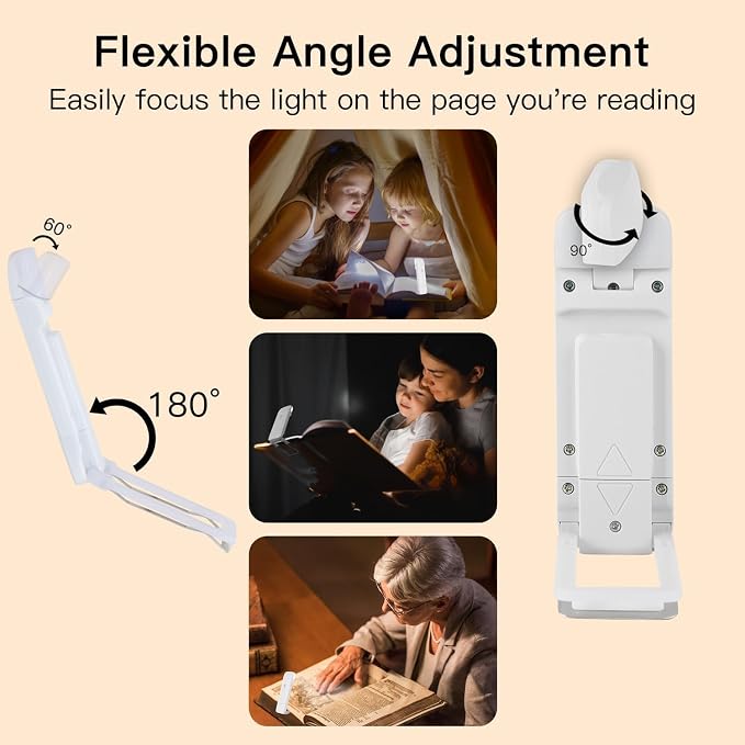 KunHe 60 Pack USB Rechargeable Book Lights Bulk for Reading at Night in Bed Reading Lights Bulk LED Reading Lights with Clip for Kids & Adults Bulk Christmas Gift for Man Woman Book Lovers