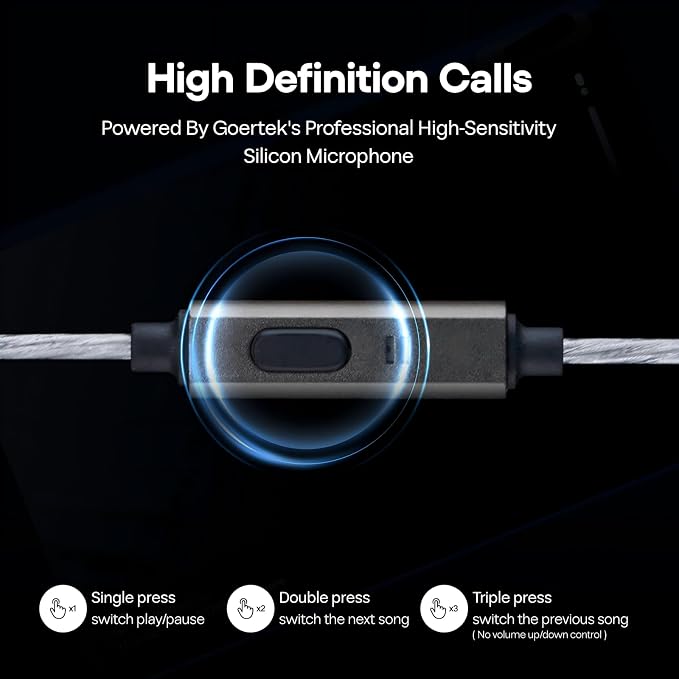 Linsoul SIMGOT EW300 1DD+1Planar+1PZT Hybrid Driver in Ear Monitor, Wired Earbuds IEM, Gaming Earbuds with Detachable Nozzles, Silver-Plated OFC IEM Cable for Audiophile Musician (EW300 DSP)