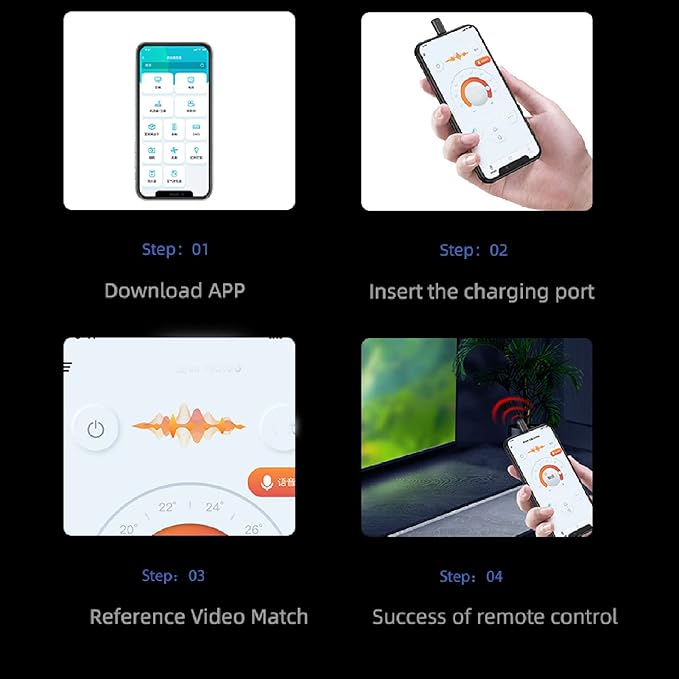 Mini Smartphone IR Remote Controller Adapter, Type C Universal Smart IR Controller, Android Mobile Phone Infrared Control for TV DVD Player Refrigerator Light