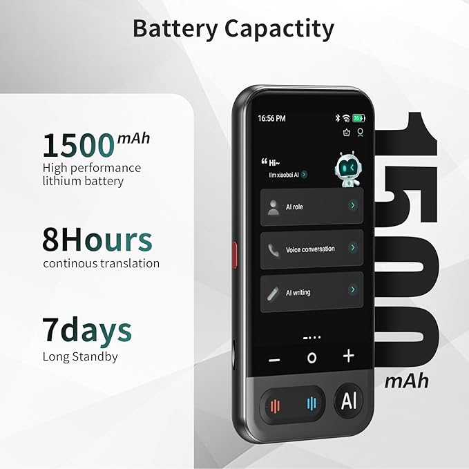 Language Translator Device No WiFi Needed, 2026 Upgraded AI Translator Support ChatGPT,150+ Languages Instant translator Support Offline/Recording/Photo/Voice Translation Real Time for Travel Business