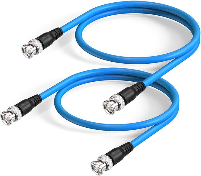 Superbat SDI Cable BNC Cable 3G/6G/12G HD-SDI Cable (Belden 1694A，2ft Supports HD-SDI/3G-SDI/4K/8K Camera SDI Video Cable Precision Video Cable (2Pcs)