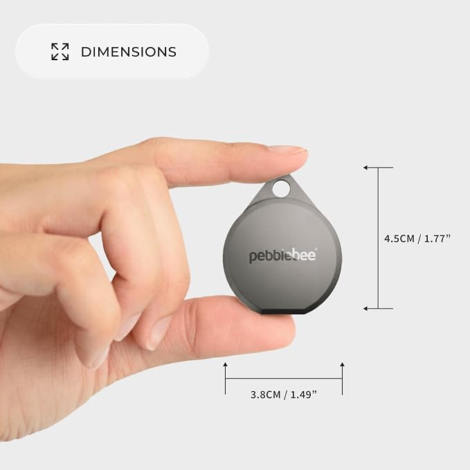 Pebblebee Rechargeable Item Tracker - Clip 5 & Link | 12 Month Battery Life | Compatible with iOS & Android Find My Apps | LED & Sound Alerts