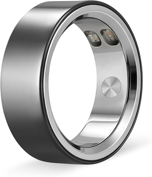 XUV Smart Rings for Men, Exclusive Vibration Alerts Ring with Fitness, Sleep Monitoring, Step Counting, HR Tracker – Ultra-Thin, No APP Fee, 5ATM Waterproof AI Smart Ring for iOS & Android (Black, 9)