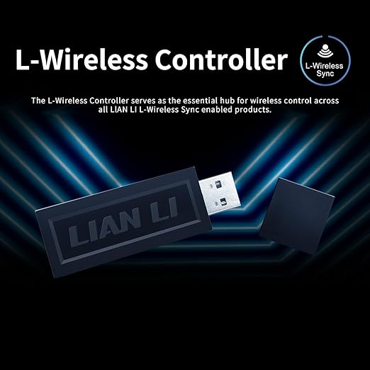Lian Li UNI Fan TL LCD Wireless 120-Single Pack (Reverse Blade)-2.4 GHz Wireless Signal ARGB Fan-Infinity Mirror-Daisy-Chain-Syncing Lighting-Controller NOT Included & Required - Black (12RTLLCD1W1B)