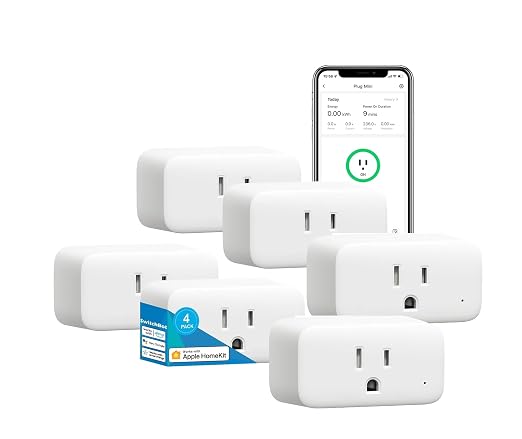 SwitchBot Smart Plug Mini, 15A Energy Monitoring, WiFi & Bluetooth Outlet, Compatible with Alexa, Google Assistant, Home Assistant, App Control, Timer Function, No Hub Required, Compact Design