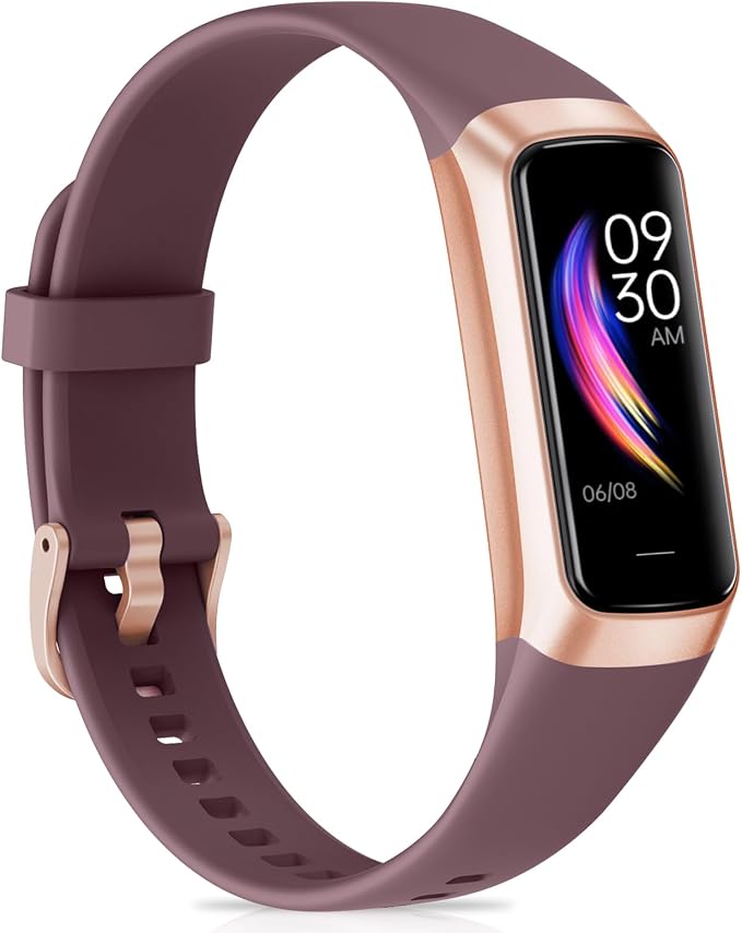 Fitness Tracker with 24/7Heart Rate, Blood Pressure, Sleep Tracking, Calorie, Activity Tracker with 1.1" AMOLED Color Screen, Waterproof Step Tracker for Android iPhones Women Men