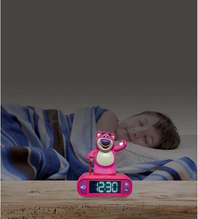 Lexibook, Lotso Alarm Clock, Toy Story 6 Ringtones, Sound Effects, Backlit LCD Display, Snooze Function, RL800TS1