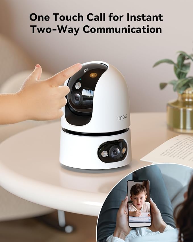Imou 6MP Indoor Security Camera, Dual-Lens 360° Pan-Tilt Baby Monitor & Pet Camera for Home Security, Color Night Vision, Human/Pet/Sound/Motion Detection, 2.4/5GHz WiFi, No Monthly Fee Required