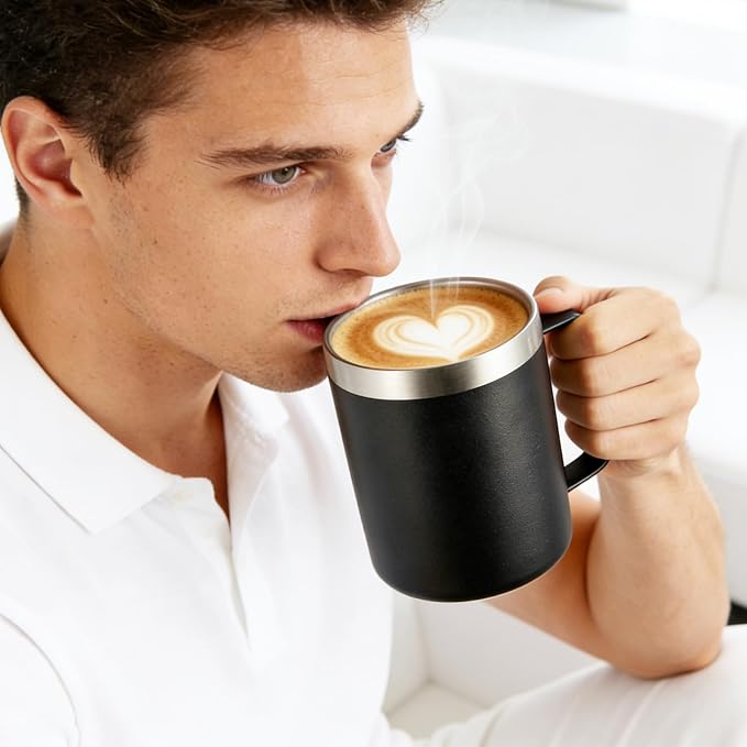 Birthday Gifts for Dad Husband Brother Friend, 12oz Heated Coffee Mug with Glowing Warmer Set,Funny Valentines