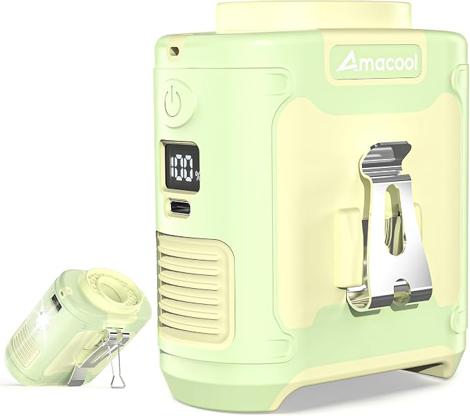 AMACOOL Portable Waist Fan Clip On, Gifts for Men Dad Husband, 10000mAh Rechargeable Wearable Shirt Fan, Powerful Belt Fans, Birthday Gifts for Women Jobsite Travel Camping Essentials 2026