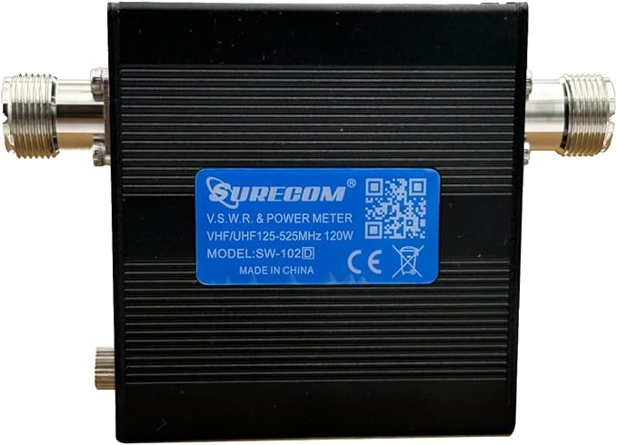 Mcbazel Surecom SW-102D-S VHF/UHF 125-525Mhz 120W V.S.W.R. & Power Meter (SO239 Connector)