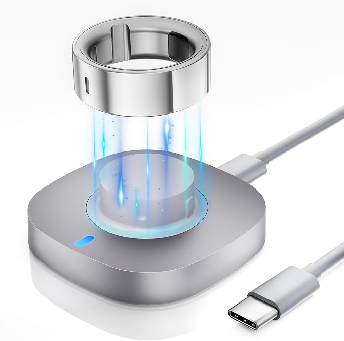 Compatible with Aura-Ring Gen 4 Charger Size 7, Safe & Fast Charging Dock | Replacement Portable Quick Charger with USB-C Cable, Bedside Charging Accessories for Traveling, Sleeping or Daily Life