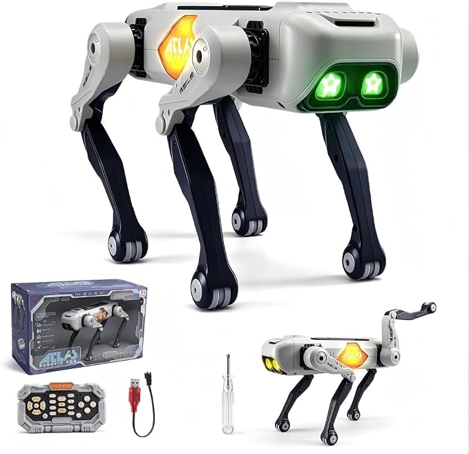 Smart Robot Dog for Kids, Interactive STEM Robotic Pet with Voice & App Control, Programmable Bionic Puppy Toy with 30+ Actions, Rechargeable Electronic Companion Gift for Boys Girls Ages 6-12