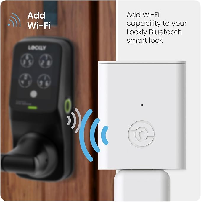 Lockly Secure Link Wi-Fi Hub - Supports Matter, Control Your Lockly Smart Lock from Anywhere with Real-time Notifications and Voice Control