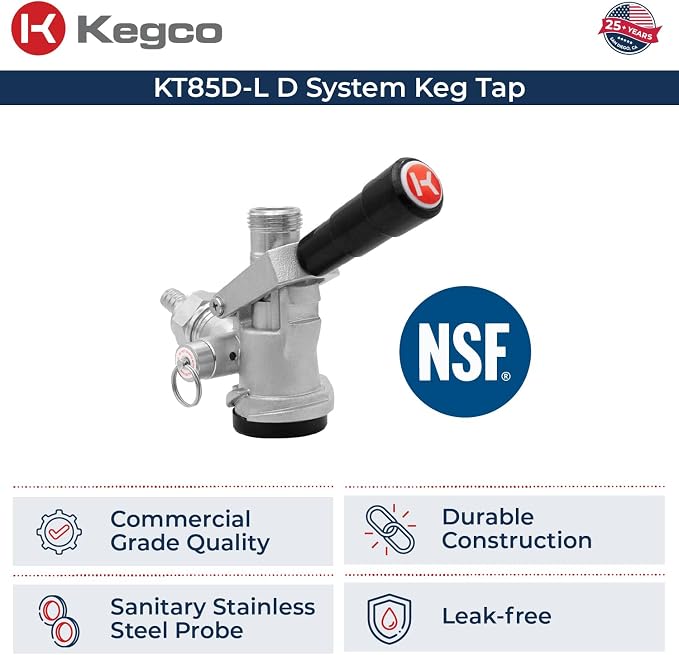 Kegco Single Faucet CO2 Party Dispense Kit with Mini Regulator