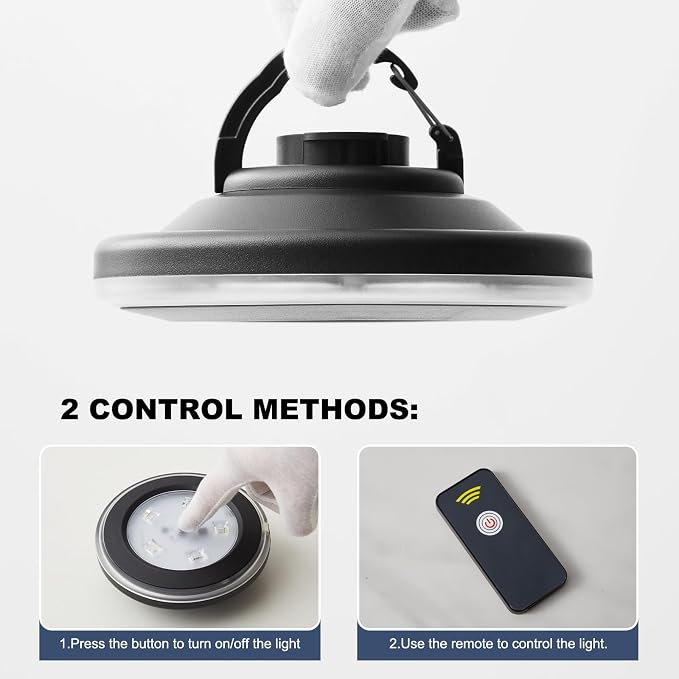 Vitnucrol LED Patio Umbrella Lights with Remote, 4000mAh Rechargeable Portable Outdoor Cantilever Umbrella Lamp with 3 Brightness, Dimmable Camping Lights for Offset Umbrellas, Tents