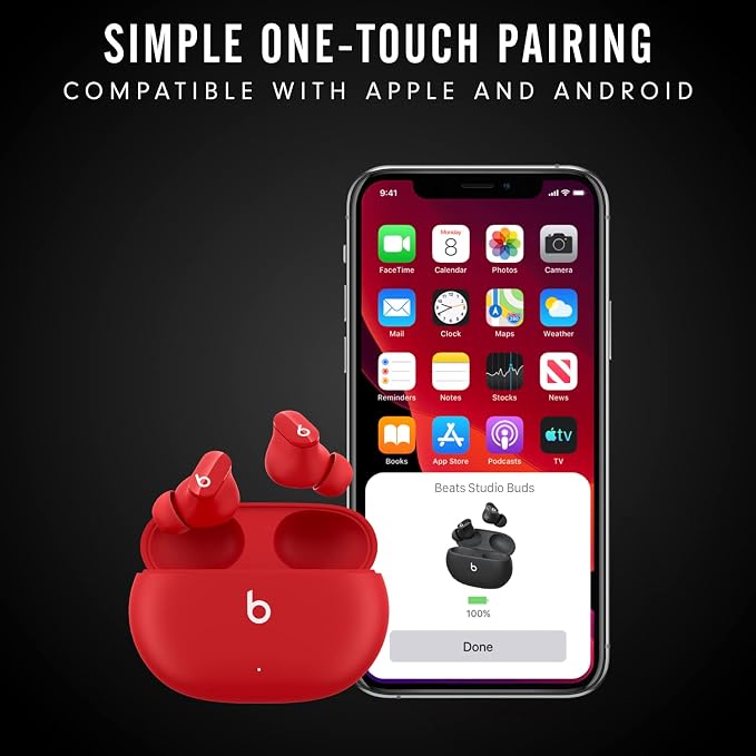 Beats Studio Buds with Apple 20W USB-C Power Adapter - Red