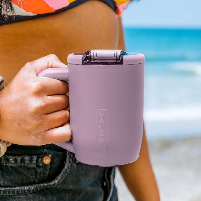 BrüMate Müv - 15oz 100% Leak Proof Insulated Coffee Mug with Handle & Lid - Stainless Steel Coffee Travel Mug - Double Walled Coffee Cup (Java)