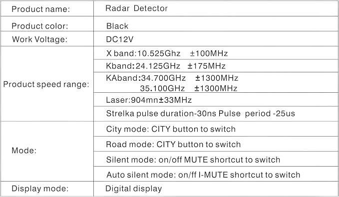 Upgraded Radar Detector, Radar Detectors for Cars, Up to 1100 Yards Long Range Detection, X/K/Ka/KU/ST/CT Band & Laser Detection with Voice Alert, Intelligent False Alert Filter Black