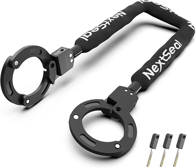 Electric Scooter Lock, High Security Scooter Lock, Keyless Locking, 35.5inch Anti Theft Bike Chain Locks with Key, Bicycle Accessories for Scooters, Bike, Fence