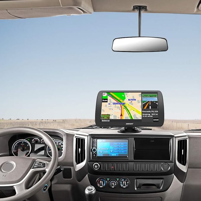 AWESAFE GPS Navigator for Car, 9 Inch Touch Screen Car GPS, Support Voice Turn Direction Guidance/Speed and Red Light Warning Free Lifetime Map Update
