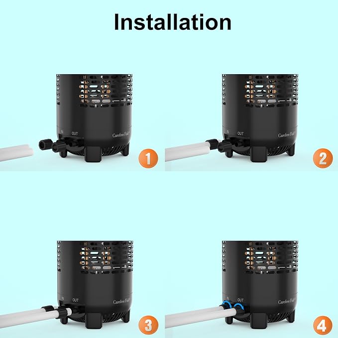 Carfree Fish Aquarium Chiller Semiconductor Technology Cooling Water Low Noise 35dB Long Service Life Small Size Energy-Saving for ≤12Gal Tank(Patent No.: US D1065431S)