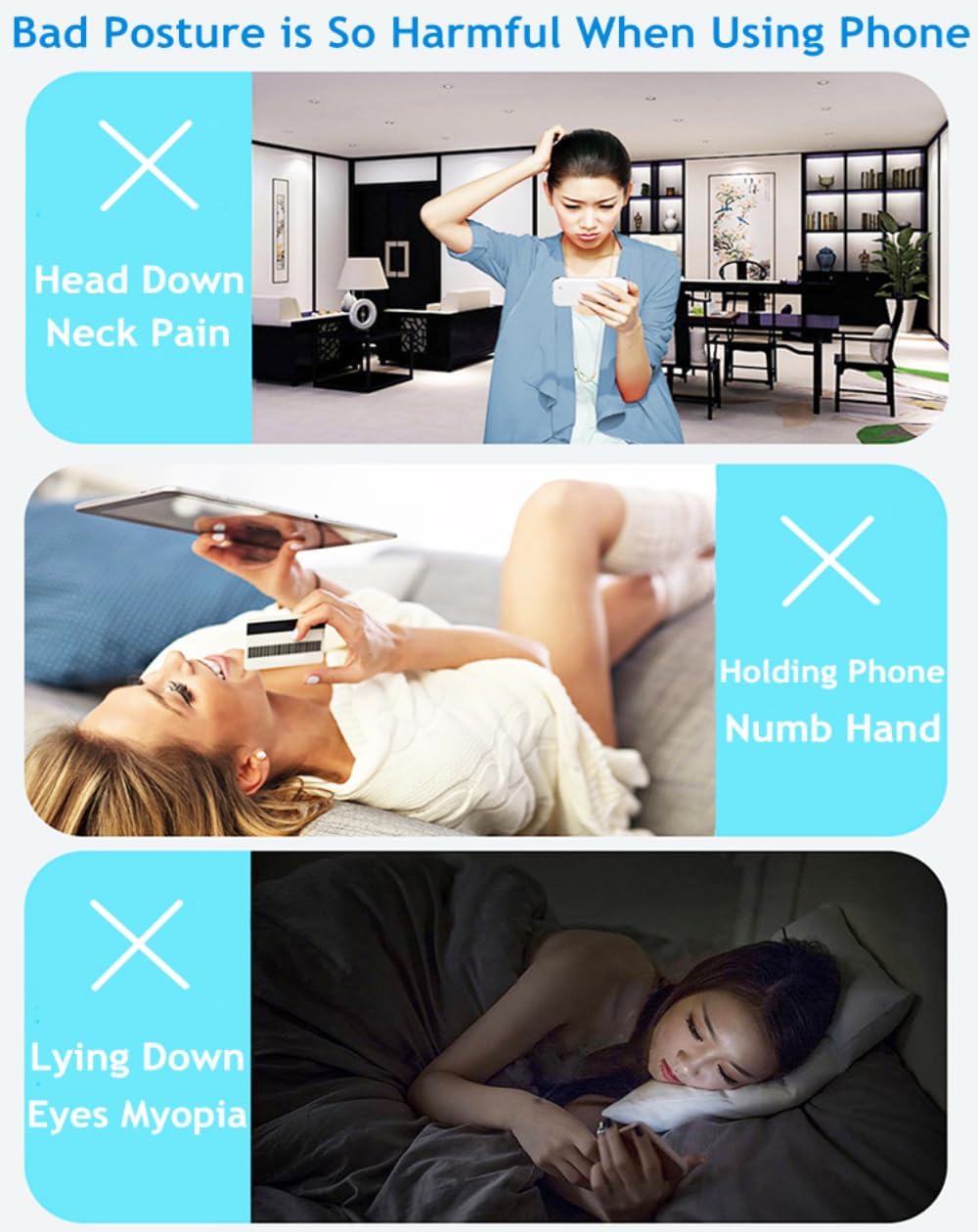 Cell Phone Stand for Desk 2 Pack Mobile Phone Holders Desktop Tablet Stand, Foldable Phone Dock Universal Adjustable Tablet Stand for Desk Compatible with Cell Phone Support (White 2 PCS)