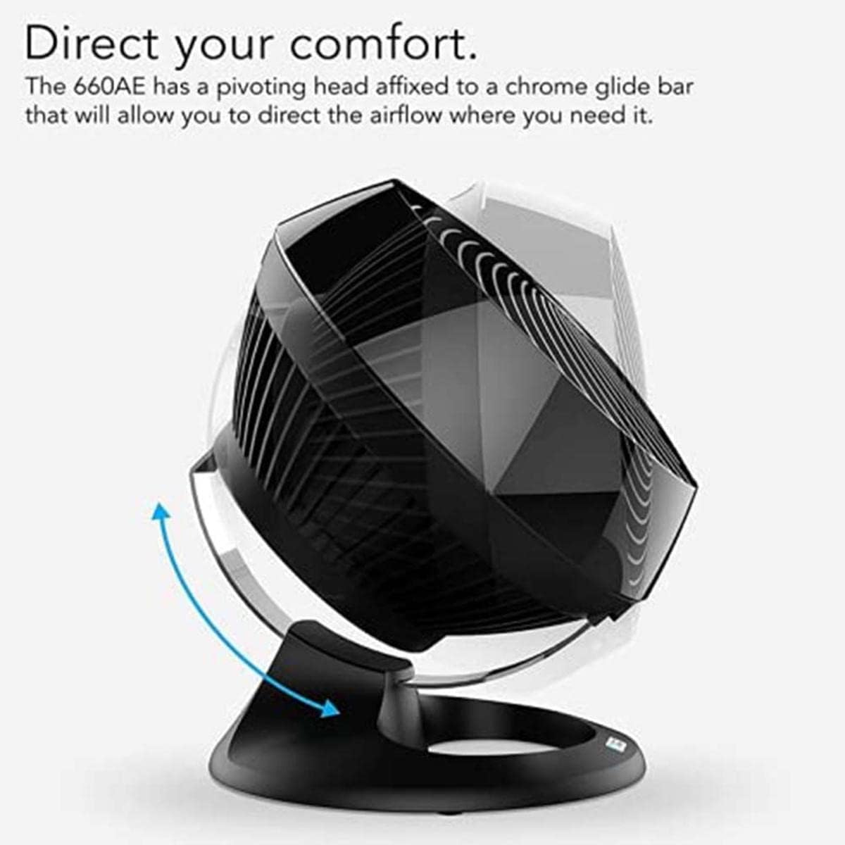 Vornado 660 AE Large Whole Room Works with Alexa Air Circulator Fan with 4 Speeds, Black, A Certified for Humans Device