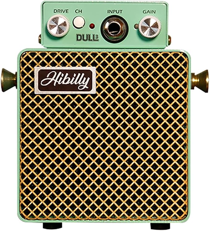 Dull3 Full-Metal Mini Guitar Amplifier, Rechargeable 3W Pocket Micro Amp with Clean/Overdrive/Distortion Modes, 3" Speaker, 1200mAh Battery