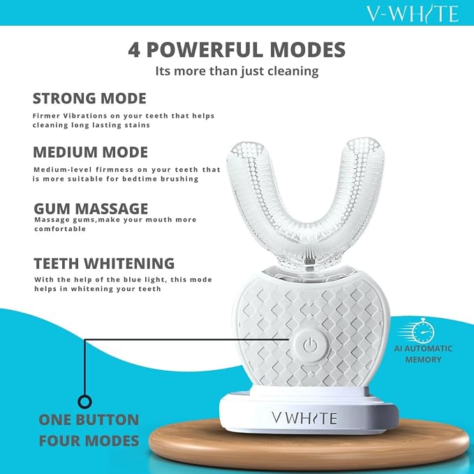 V-WHITE Ultrasonic Toothbrush Bundle: Ultimate Oral Care for The Whole Family Includes 1 X Electric Toothbrush for Adult, 1 X Electric Toothbrush for Kids and 1 X Foam Toothpaste for Kids