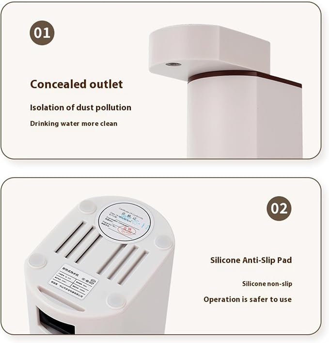 Instant Hot Water Dispenser Mini Portable Water Heater 2000W 3 Seconds Fast Heating Milk Tea Coffee 5 temperatures for Home Kitchen Hotel Office Camping Travel Hiking