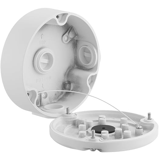 Metal Junction Box Mount for Ubiquiti Unifi Camera, White | Metal, Compatible with Unifi Dome Turret Bullet Cameras, G3, G4, G5, G6, AI, Pro,Anti falling rope