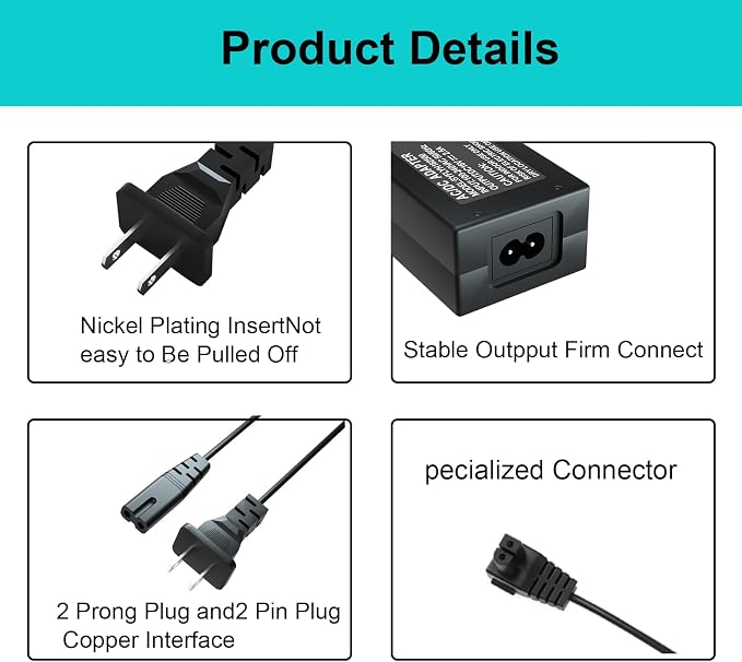 26V Adapter Charger for 21.6V Battery Pool Cleaner Compatible with Seauto Crab CR and Zyerch SAT30 Robotic Pool Vacuum Charger