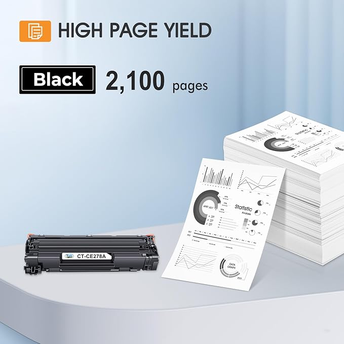 Cool Toner Compatible for HP 78A CE278A P1606DN Toner Cartridge for HP P1606dn P1606 M1536dnf P1566 HP Laserjet Pro P1606dn P1606 M1536dnf HP Laserjet 78A Ink Toner Cartridge Printer (Black,2 Pack)
